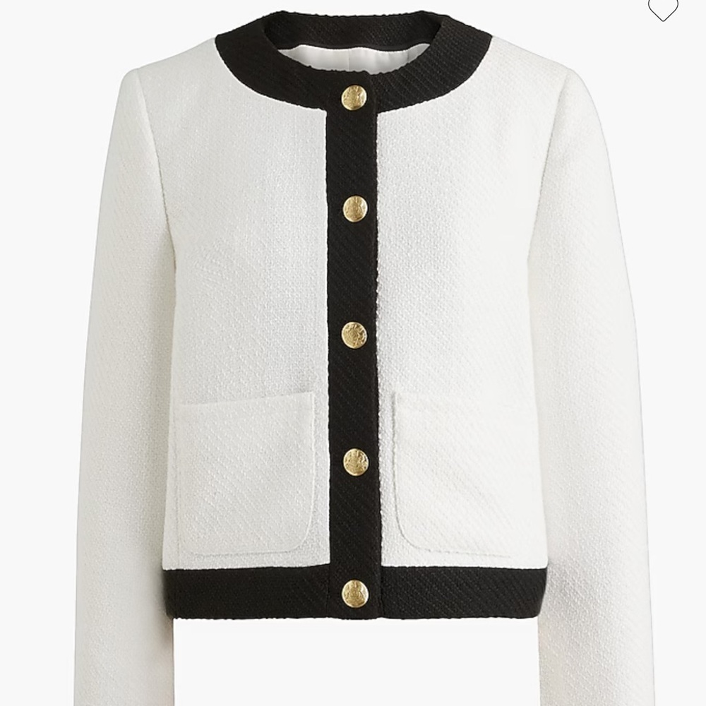 NWT, J. Crew White and Black Blazer with Gold Buttons, plus size, size 16 office - Picture 10 of 12